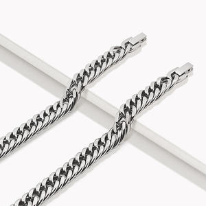 पॉलिश फिनिश फंतासी प्रीमियम पुरुषों के शुद्ध टाइटेनियम गहने 9 मिमी क्यूबन चेन लिंक ब्रेसलेट पुरुषों कलाई हाथ गहने उपहार - Product Image 3