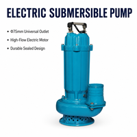 Pompe submersible professionnelle haute pression de 3 pouces pour le drainage des chantiers de construction, machine de drainage robuste 2HP-5HP 60Hz