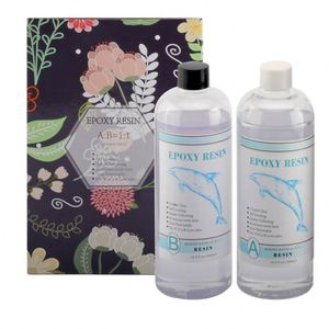 Osbang 600ml Epoxy <b>Resin</b> Clear Yellowing Resistant Double Components Liquid <b>Glue</b> AB=1:1 Mixing Ratio MSDS Certified for DIY - Product Image 2
