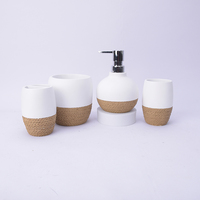 Design moderne hôtel décoration de la maison porte-brosse à dents en céramique distributeur de Lotion gobelet ensemble d'accessoires de salle de bain