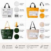 Sac tissé personnalisé promotionnel à succès, en polypropylène, avec logo imprimé, écologique, sac fourre-tout recyclable en PP tissé