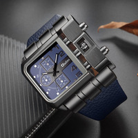 Reloj de Pulsera Oulm 3364 de Lujo para Hombre, Diseño Casual, Correa Ancha de Cuero, Reloj Deportivo de Cuarzo para Hombre, Reloj Para Hombre