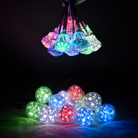 Cabochon étanche Fun Amusement Rides RGBW Full Color Led Pixel Light 60mm 6018 24v UCS2904 3D Frosted Caps Led Point Light