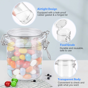 50g 100g 150g 200g 250g 500g 1000g Wholesale Clear PET <b>Plastic</b> Tank Empty Food Storage Sealing <b>Jar</b> - Product Image 3