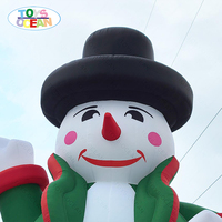 Grand modèle de bonhomme de neige gonflable, figurine gonflable pour événement de Noël en centre commercial et aménagement paysager hivernal communautaire