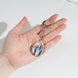Porte-clés vintage catholique, icône de la Vierge <span class=keywords><strong>Marie</strong></span>, pendentif religieux, cadeau de baptême pour femmes et filles, bijoux de foi - Product Image 5
