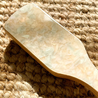 Peigne à cheveux portable en acétate, anti-statique, imperméable, écologique, moelleux, au design vintage élégant et raffiné
