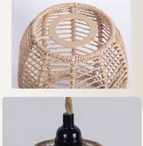 Personnalisation d'usine <span class=keywords><strong>Abat</strong></span>-<span class=keywords><strong>jour</strong></span> Hall Décoration de la maison Rotin Pendentif Lumière <span class=keywords><strong>Abat</strong></span>-<span class=keywords><strong>jour</strong></span> classique - Product Image 5