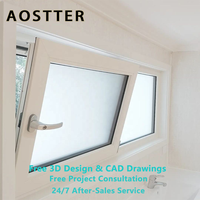 Ventana Abatible de PVC AOSTTER con Protección de Privacidad, Vidrio Reflectante con Espejo Unidireccional, Reducción de Calor Solar, Insonorización para Ciudad