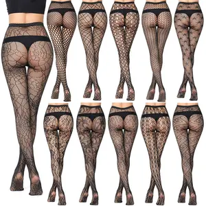 Young Girl And Women Hosiery Nylon Leg Sexy net Mesh Sexy fishnet Stockings summer women Patterned stockings