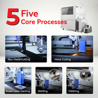 Machine de découpe laser hybride 600*900 CO2 Fibre Laser Bleu pour acier inoxydable, acrylique, bois.