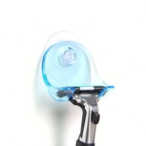 Tıraş Makinesi Diş Fırçası Tutucu Banyo Duvar Vakumlu Tutucu Kancalı Tıraş Bıçağı Banyo Plastik Mavi Gri Tıraş Makinesi Tutucu - Product Image 2