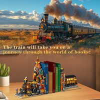 Steampunk Train 1252 PCS Building Toy Blocks avec lumières pour enfants Desk STEM Decor Play