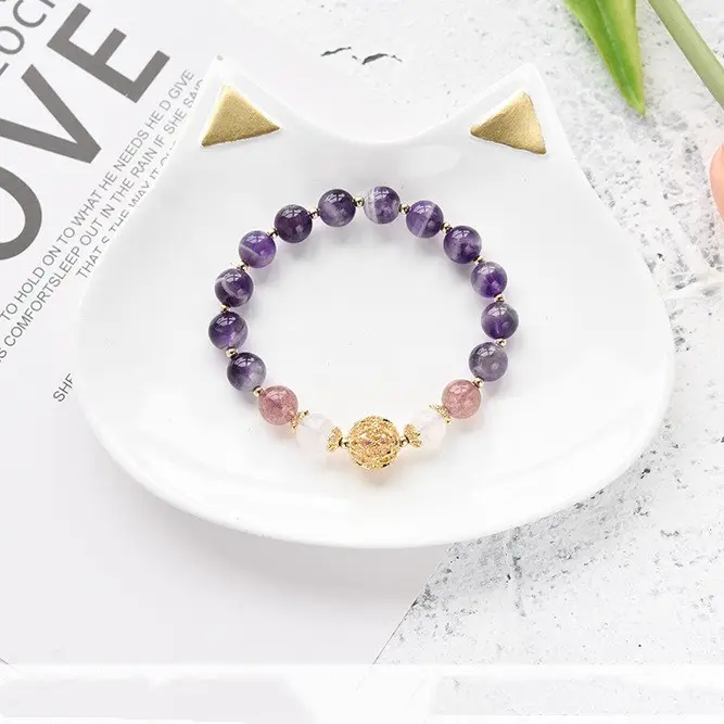 Simple Elegant Natural Amethyst Bracelet Bringing Good Luck And Wealth Marriage Original Romantic Birthday Gift Bracelets