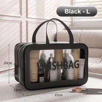 Nouveau femmes fermeture éclair clair sacs de maquillage Transparent salle de bain maille douche sac de lavage grand rose cosmétique toilette voyage pochette de rangement
