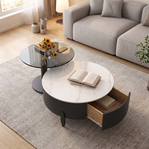Ensemble <span class=keywords><strong>de</strong></span> tables basses en bois faites à la main pour <span class=keywords><strong>salon</strong></span>, chambre, hôtel - Meubles <span class=keywords><strong>de</strong></span> maison durables, écologiques et faciles à nettoyer - Product Image 6