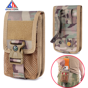 Borsa per Telefono a <span class=keywords><strong>Doppio</strong></span> Strato con Fibbia per Bussola, <span class=keywords><strong>Marsupio</strong></span> Molle per Esterni, Piccola Borsa Tattica per Telefono, <span class=keywords><strong>Marsupio</strong></span> Tattico - Product Image 4