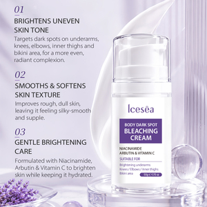 Crème éclaircissante pour le corps à la niacinamide, à l'arbutine et à la vitamine C, marque privée, pour l'hyperpigmentation, <span class=keywords><strong>les</strong></span> taches brunes, le teint inégal, vente en gros OEM - Product Image 5