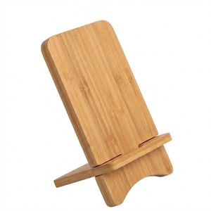 Support de téléphone en bambou et bois sur mesure, exquis et minimaliste, ornement de bureau, porte-cartes, rangement pour bureau d'accueil - Product Image 5