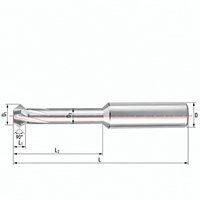 Fraise à chanfreiner à 90 degrés en carbure, fraise à débavurer et à chanfreiner, outil de chanfreinage CNC pour métaux, 4 flûtes