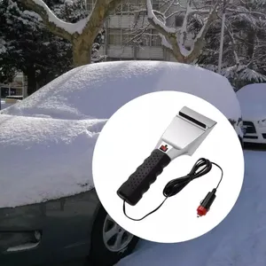 Grattoir à glace électrique pour voiture, 2000 w 12V, allume-cigare pour automobile, outils de nettoyage, brosse de décongélation du verre