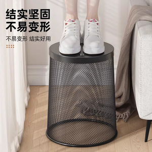 Large Capacity Metal Mesh Wastebasket Cylindrical Lidless Indoor Waste <b>Bin</b> for <b>Office</b> Bedroom Living Room Modern Minimalist - Product Image 2