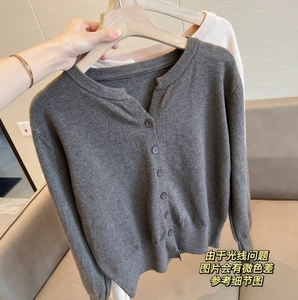 Liu Ming Moda Coreana Y2k Ropa de Calle Otoño Ropa de Mujer Tops de Manga Larga Suéteres Cárdigan - Product Image 4