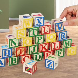 6 In1 Set ABC Letters DIY Wooden Toys Building Block Learning Shape Recognition Animal Cognition Juguetes for Kids Children - Product Image 4