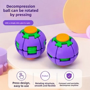 Juguete de puesto de mercado nocturno, estilo influencer transfronterizo, bola antiestrés giratoria y de empuje, colorida, impresa en 3D, spinner de dedo - Product Image 4
