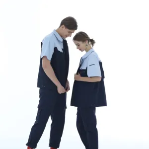 Work wear summer short sleeve quick dry breathable fashion work uniforms casual work clothes can be customized