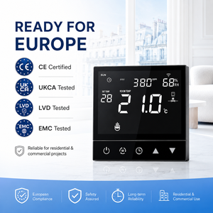 <span class=keywords><strong>Thermostat</strong></span> intelligent Wi-Fi pour radiateur et <span class=keywords><strong>chaudière</strong></span> à <span class=keywords><strong>gaz</strong></span>, compatible avec les systèmes de chauffage par le sol électriques Comfurter 16A 25A (OEM) - Product Image 1