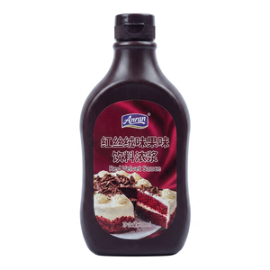 Sauce aromatisée au velours rouge en gros, 680 ml, de la marque Anran, pour les ingrédients de bubble tea et les garnitures de crème glacée pour pâtisseries. - Product Image 1