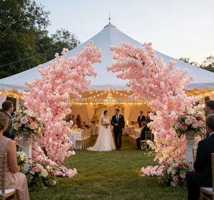 Décoration d'entrée de mariage, <span class=keywords><strong>fleurs</strong></span> artificielles de bougainvillier blanc, rouge vin, rose, fuchsia, <span class=keywords><strong>arbre</strong></span> à <span class=keywords><strong>fleurs</strong></span> de cerisier - Product Image 6