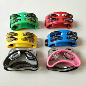 Strumento a percussione Orff, tamburello a doppio strato con 4 coppie di campanelli, per ritmo e battito, ideale per matrimoni, supporto OEM/ODM, MOQ 1, Cina - Product Image 6