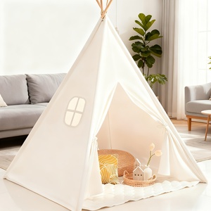 Tente de jeu blanche <span class=keywords><strong>et</strong></span> <span class=keywords><strong>rose</strong></span>, tente <span class=keywords><strong>tipi</strong></span> durable <span class=keywords><strong>et</strong></span> légère, tente de jeu portable instantanée pour une utilisation en intérieur <span class=keywords><strong>et</strong></span> en extérieur - Product Image 4