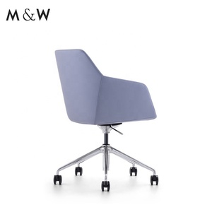 M & W Silla giratoria de oficina ergonómica jefe de cuero de alta calidad moderna rueda sillas de conferencia de estudio al por mayor - Product Image 6