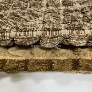 Tela tejida de burbujas Jacquard 3D, grande, cuadrada, para palomitas de maíz, cuadros elásticos, rejilla de Jacquard, tela con detección convexa