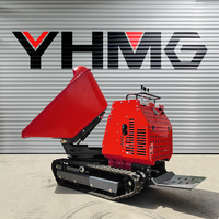 Construction utiliser 1200kg Mini camion à benne basculante petit chargeur de type chenille avec grand seau à essence Mini Dumper