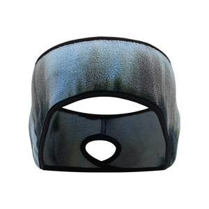 Fleece <b>Headband</b> With Ear And Forehead Protection Tie Dye Pattern For Women Cycling Running Outdoor Use - Product Image 1