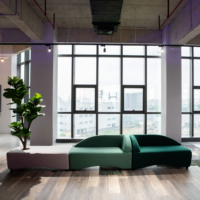 OEM-Fabrik Moderne Modulare Bürosofa-Garnitur Neues Design Indoor-Stoffsofa Faltbar für Büromöbel Günstiger Import