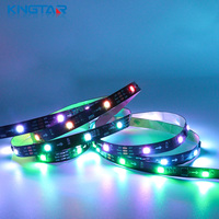 Tiras de Luces LED Cortables WS2811 RGB Inteligentes IP20 Resistentes al Agua 5M/Rollo Regulables con Flujo de Color para Decoración del Hogar