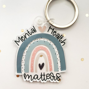 Plastic <strong>Keychains</strong> Custom Key Chain Mental <strong>Health</strong> Matters Promotional Gift Rainbow Clear Acrylic Keychain for Business