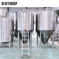 Cuve de Fermentation Conique 2000L en Acier Inoxydable Unitank avec Chemise de Refroidissement, Bras de Racking et Manomètre pour Brasserie