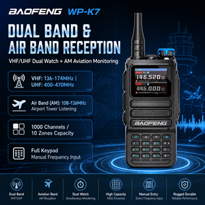 Walkie Talkie WP-K7 Resistente al Agua IP67, Radio Bidireccional de Banda Dual VHF/UHF de 10W, Largo Alcance (0-10KM), Batería de 2000-2500mAh - Product Image 2