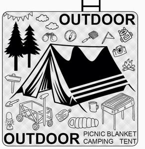 Foldable Waterproof Grass-Resistant Picnic Mat Thickened Outdoor Camping Beach Blanket with Portable <b>Carry</b> <b>Strap</b> for Park Travel - Product Image 2
