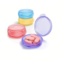 Accessoires et rangements de voyage en gros : Mini boîte portable en plastique avec couvercle rabattable pour pilules, bijoux, boucles d'oreilles, petits objets