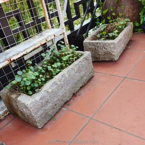 Taman luar ruangan pemandangan desain batu tua alami bahan antik air melalui mangkuk Pot Pot tanaman - Product Image 2
