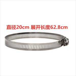 Collier de serrage en acier inoxydable Wellaco 200 mm, style américain, auto-bloquant, pour fixation de tuyaux - Product Image 2