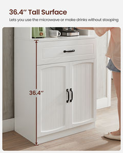 <span class=keywords><strong>Meuble</strong></span> américain <span class=keywords><strong>VASAGLE</strong></span> Grande table de rangement pour buffet de <span class=keywords><strong>cuisine</strong></span> autoportante Buffet blanc - Product Image 6