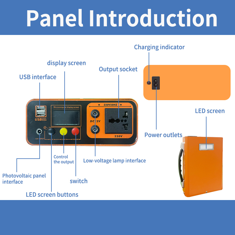 WERSSION 300W Mini Solar Power Generator with Pure Sine Wave Inverter 220VAC Output Lithium Ion Battery for Camping · image 5